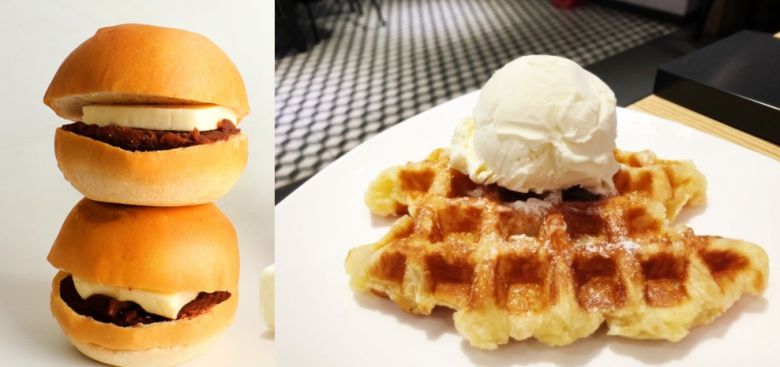 앙버터(왼쪽)와 크로플. [SNS 캡처]·육성연 기자