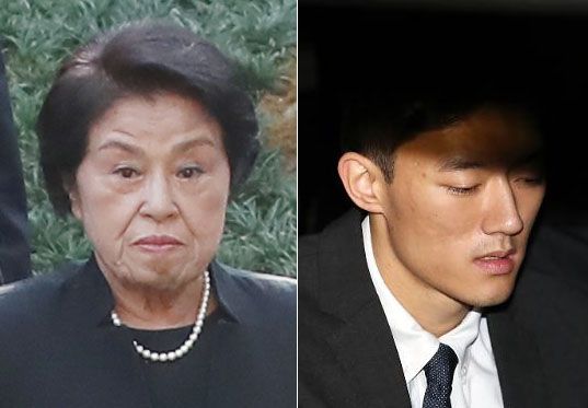 故전두환 전 대통령의 부인 이순자 씨(왼쪽)와 손자 전우원 씨. [연합]