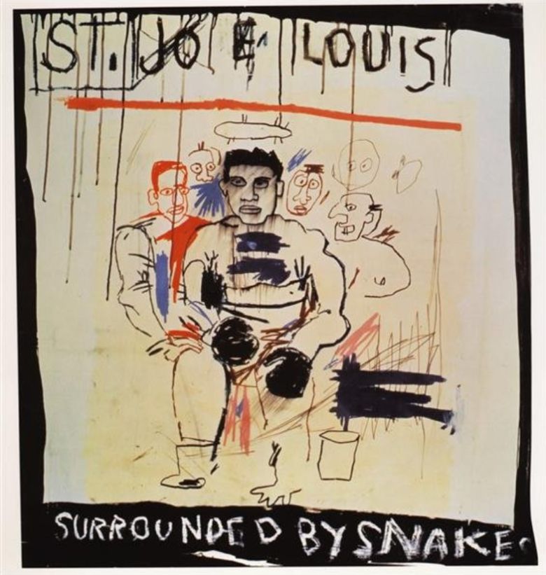 장 미쉘 바스키아, St. Joe Louis Surrounded by Snake [wikiart]
