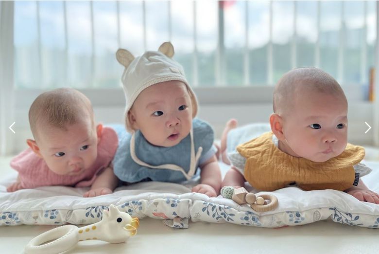 김진표TL의 세쌍둥이 자녀 모습 [SK하이닉스 뉴스룸]