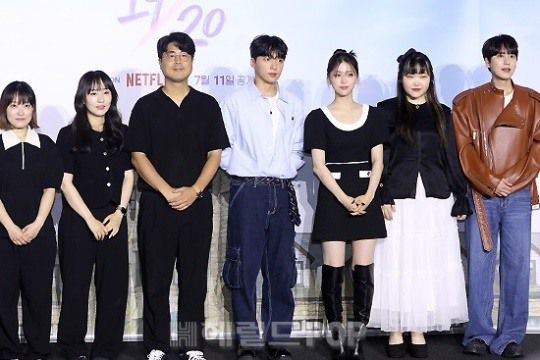 박수지-김정현-김재원 PD, 정세운, 김지은, 이수현, 규현/사진=민선유 기자