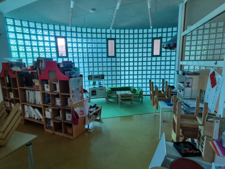 이나킨더가든 내 놀이공간. 3세 이하 아이들을 맡기는 ‘어린이집’과 그 이상부터 초등학교 입학 전까지 보내는 ‘유치원’이 있는 우리나라와 달리, 취학 이전 아이들이 모두 이용하는 시설이 구비돼 있다. 김영철 기자