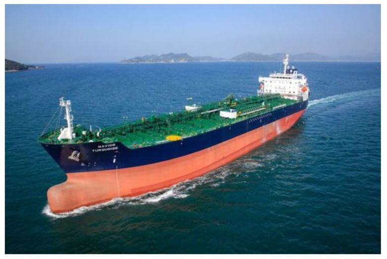 케이조선이 건조한 MR탱커(중형액체화물운반선)의 모습 [케이조선 제공]