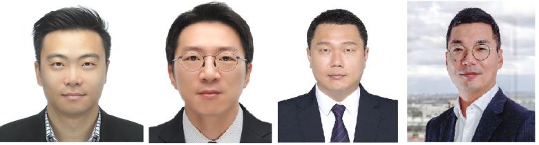 한화솔루션의 신규 임원으로 선임된 박수경(왼쪽부터) 전략 부문 프로, 류현철 케미칼 부문 프로, 김규철 큐셀 부문 프로, 김지현 큐셀부문 프로. [한화솔루션 제공]