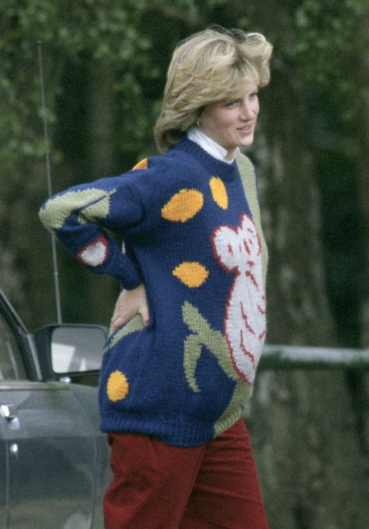 임신한 다이애나비가 입은 코알라 스웨터. [겟티이미지]