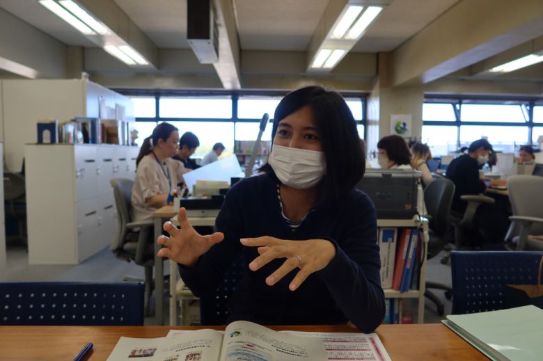가게야마 유리나 하마마쓰시청 국제과 주임이 지난 10일 헤럴드경제와 인터뷰하고 있다. 안세연 기자