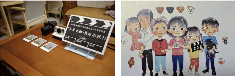 황니니 양 등 대만의 베트남계 2세 고등학생 5명이 100팀의 이주민 가족사진 촬영 프로젝트를 진행해 나온 엽서와 촬영물들. [대만 이민서 제공]