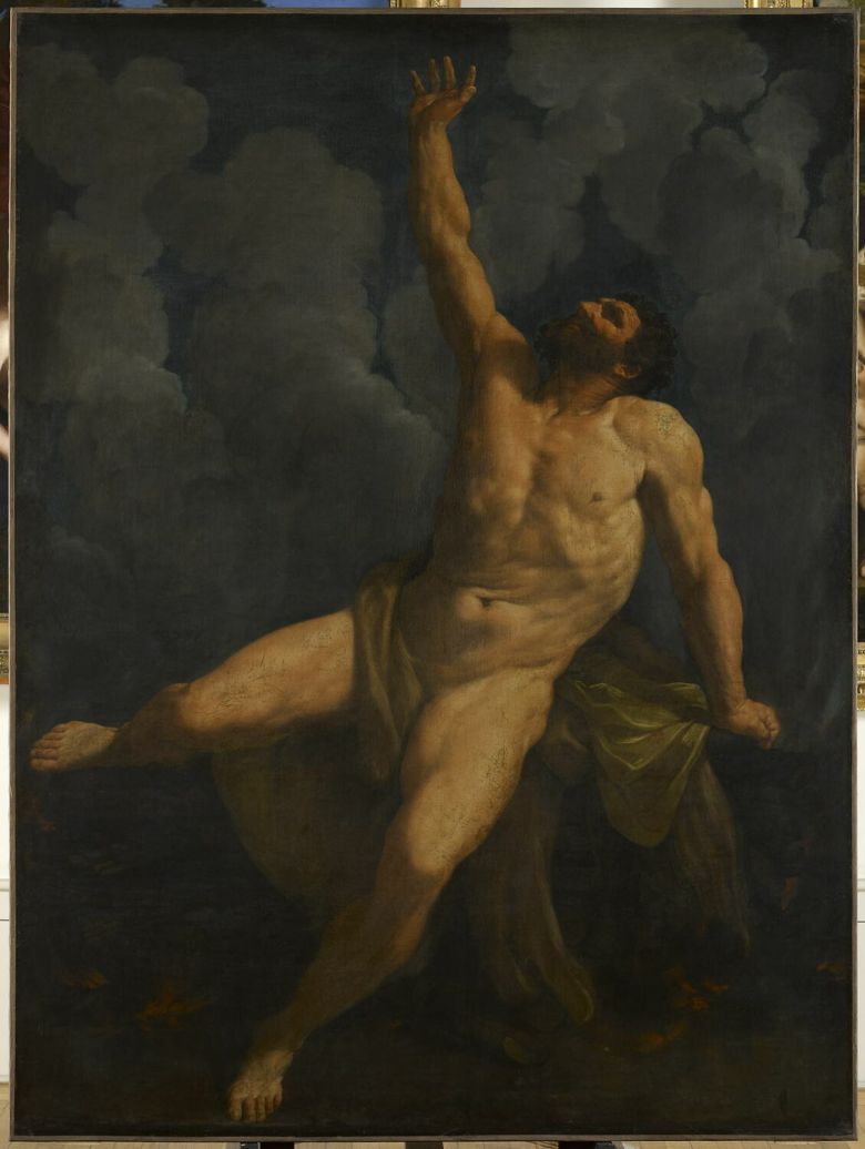 귀도 레니, '장작더미 위의 헤라클레스'