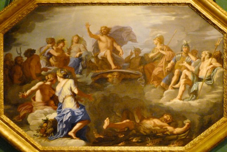 장 밥티스트 드 샹페뉴, '올림포스 12대 신이 지켜보는 가운데 화형 당하는 헤라클레스'