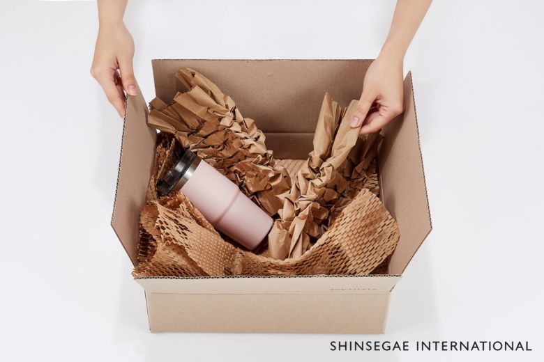 신세계인터내셔날이 사용하는 친환경 포장재 [신세계인터내셔날 제공]