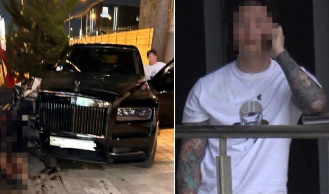 지난 8월 2일 오후 8시경 서울 압구정역 4번 출구 인근 도로에서 약물에 취해 롤스로이스 차량을 운전하다 인도에 있던 행인을 친 신모 씨의 모습. [유튜브 채널 ‘카라큘라 탐정사무소’ 영상 캡처]