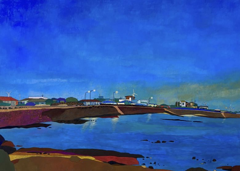 정일모, 제주 120-almost there, 90.9ⅹ65.1cm, opaque color on canvas, 2023 [갤러리단정 제공]