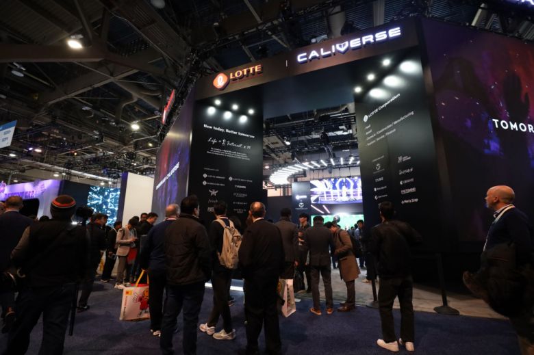 롯데정보통신 CES2024 부스[롯데정보통신 제공]