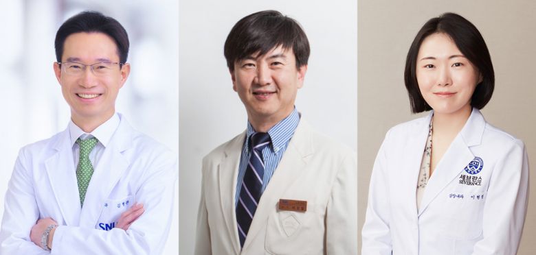 [사진 왼쪽부터] 서울대병원 김형관 교수, 삼성서울병원 이상철 교수, 세브란스병원 이현정 교수