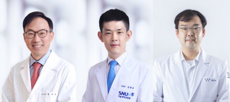 [사진 왼쪽부터] 서울대병원 신경과 정기영·김한준 교수, 강동경희대병원 변정익 교수