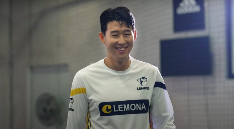 경남제약 '레모나' 모델로 등장했던 손흥민 선수[레모나 유튜브 갈무리]