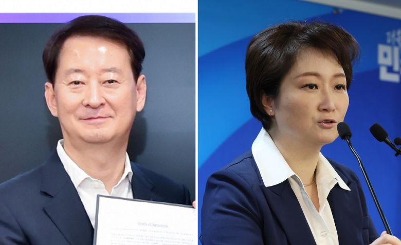 CJ제일제당 대표를 지낸 최은석(왼쪽) 국민의힘 후보는 대구 동구·군위군갑에서, 에쓰오일 최연소 여성 임원 출신인 이언주 민주당 후보는 경기 용인정에서 각각 당선자 명단에 이름을 올렸다. 헤럴드 DB