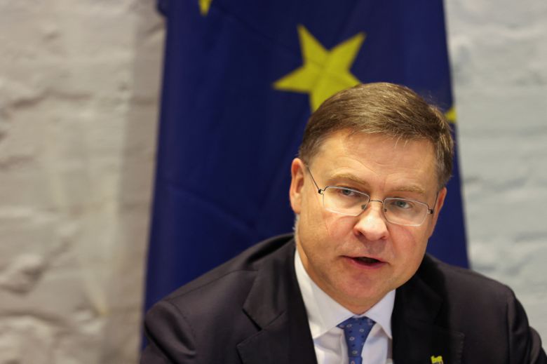 발디스 돔브로브스키스 유럽연합(EU) 집행위원회 경제·통상 담당 수석부집행위원장. [로이터]