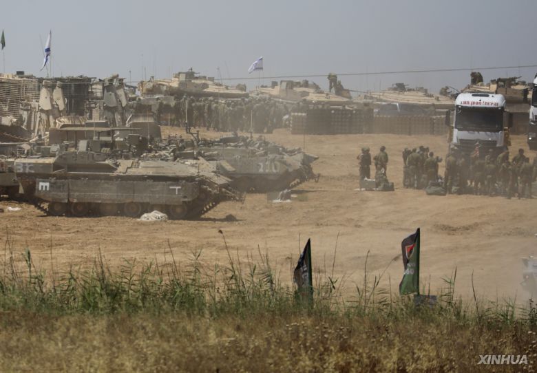 이스라엘 군대가 8일(현지시간) 라파에 대한 지상 공격을 계속하고 있다. [신화]