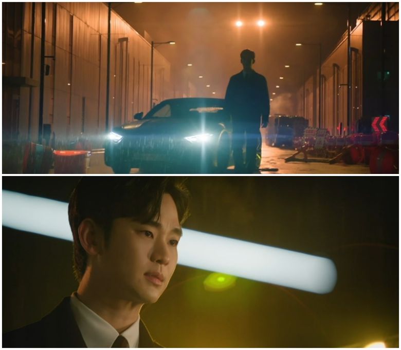 최근 종영한 tvN 주말 드라마 ‘눈물의 여왕’에서 메르세데스-AMG SL 63 A 4MATIC+가 등장한 장면. [tvN 갈무리]