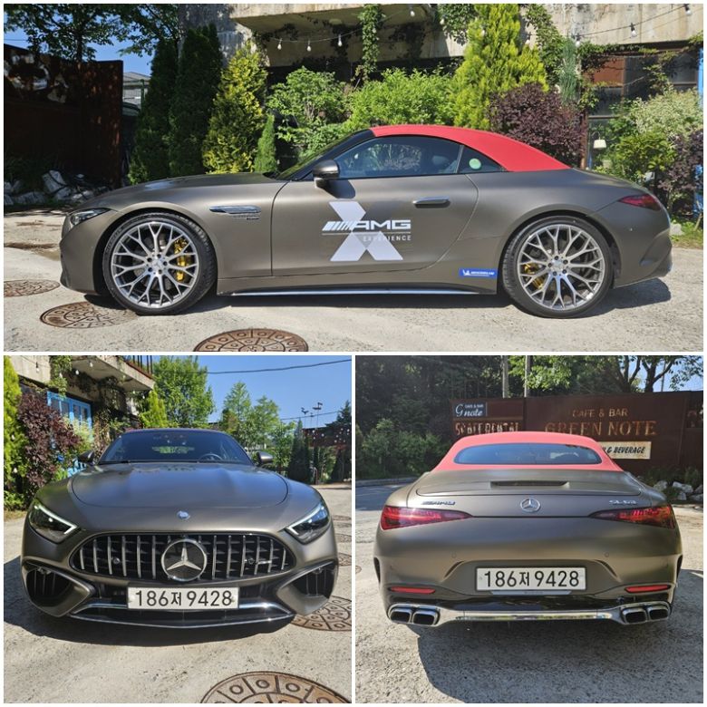 메르세데스-AMG SL 63 A 4MATIC+ 측면(위쪽부터 시계방향), 후면, 정면 모습. 서재근 기자