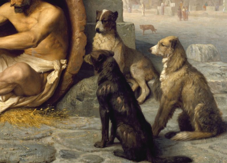 장 레옹 제롬, '디오게네스'(일부 확대), 1860, 캔버스에 유채, 74.5x101cm, 더 월터스 아트 뮤지엄