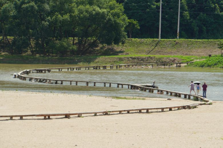 무섬마을 S라인 외나무다리