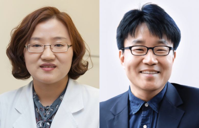 서울아산병원 종양내과 박숙련 교수(좌), 광주과학기술원(GIST) 의생명공학과 박한수 교수(우)