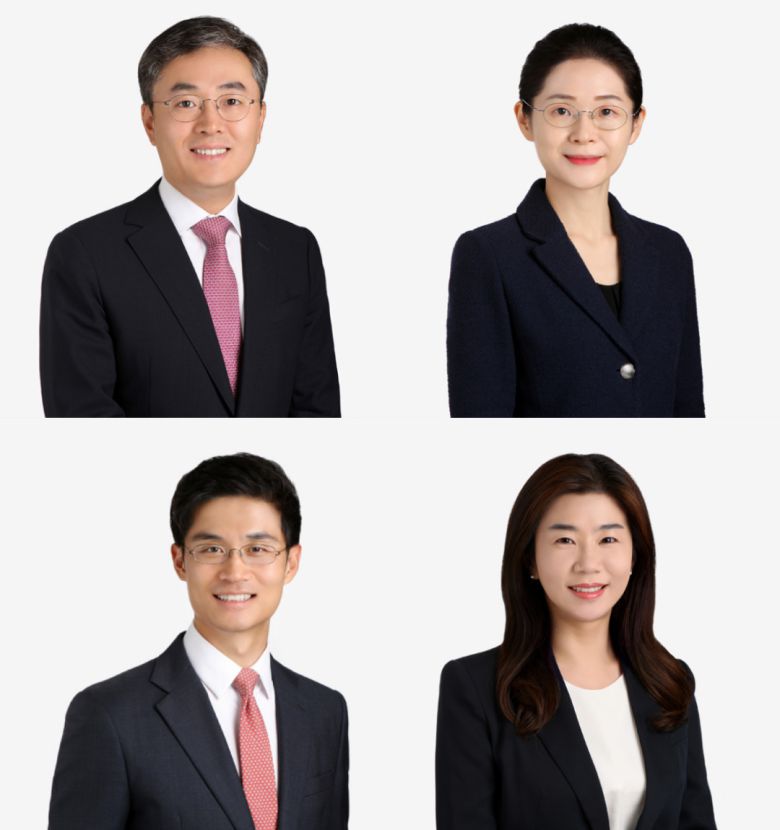 증권선물위원회의 무차입 공매도 과징금 제재 불복 소송에서 외국계 금융회사를 대리해 처분 취소를 이끌어낸 법무법인 화우 구성원들. 왼쪽 상단부터 시계방향으로 이수열 변호사, 우수연 변호사, 황혜진 변호사, 박지호 변호사. [화우 제공]