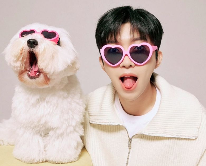 임영웅과 그의 반려견 시월이. [임영웅 인스타그램 캡처]