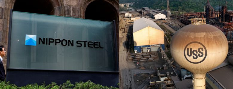 일본제철(왼쪽)과 US스틸 로고 [AP, 로이터]