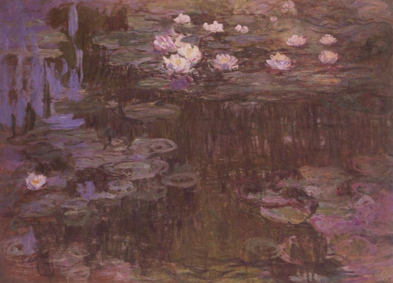 클로드 모네, 수련, 1914-1917. 백내장을 앓던 모네가 그린 붉은 수련 [개인 소장]