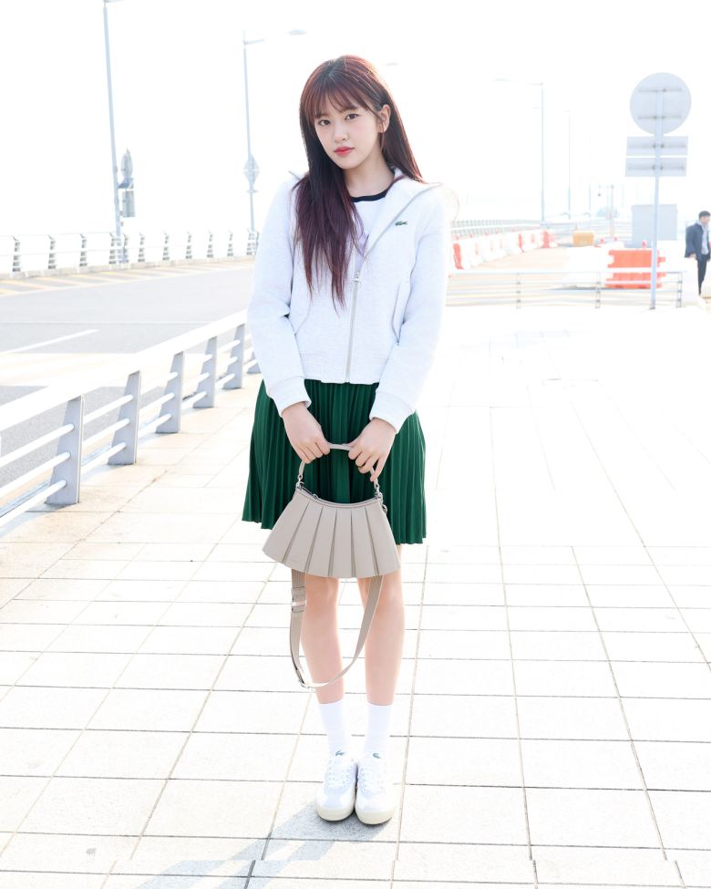 안유진 공항패션 [라코스테 제공]