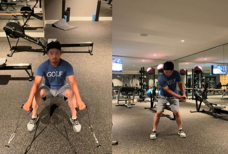 6년 만에 KPGA 투어로 복귀하는 강성훈이 웨이트 트레이닝으로 땀을 흘리고 있다. [사진=본인 제공]
