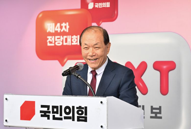 황우여 국민의힘 대선 경선 선거관리위원장은 지난해 7월 5일 서울 영등포구 국민의힘 중앙당사에서 열린 제4차 전당대회 ‘미래를 위한 약속, 공정 경선 서약식’에서 인사말을 하고 있다. 임세준 기자