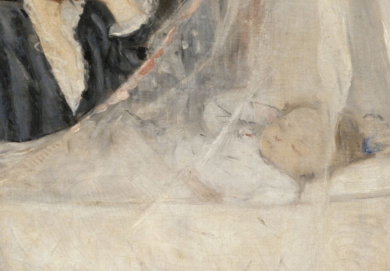 베르트 모리조, 요람(일부 확대), 1873, 캔버스에 유채, 56x46cm, 오르세 미술관