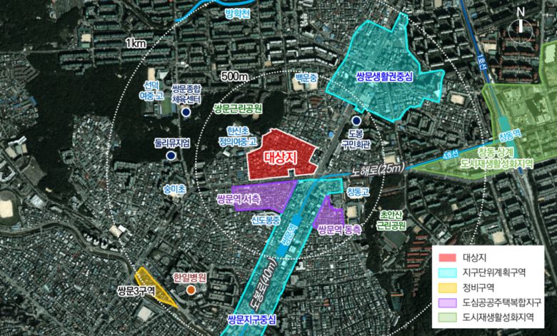 도봉구 쌍문동 81 일대 위치도. [서울시]