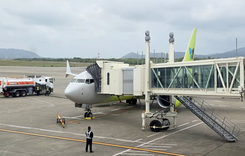 이시가키공항에 4월 부터 취항한 진에어
