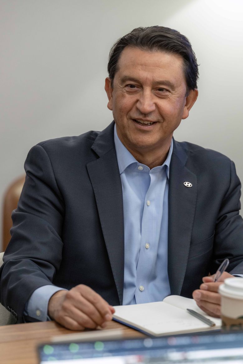 호세 무뇨스 현대자동차 대표이사 사장이 16일(현지시각) ‘2025 뉴욕 국제 오토쇼’에서 가진 기자간담회에서 발언하고 있다. [현대차 제공]