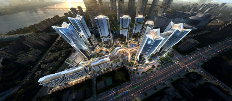 포스코이앤씨의 용산정비창 전면1구역 재개발사업 조감도. [포스코이앤씨 제공]