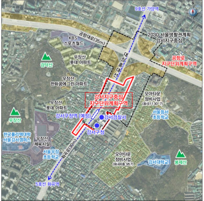 강서지구중심 지구단위계획구역 위치도. [서울시]