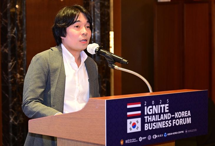 캄피 사라피롬 아시아 산업단지 본부장이 세션발표를 하고 있다.  이상섭 기자