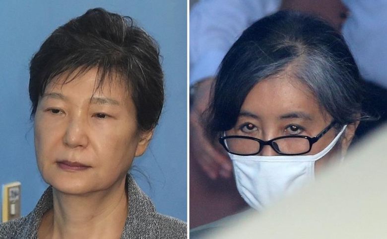 박근혜 전 대통령과 최서원씨. [연합]