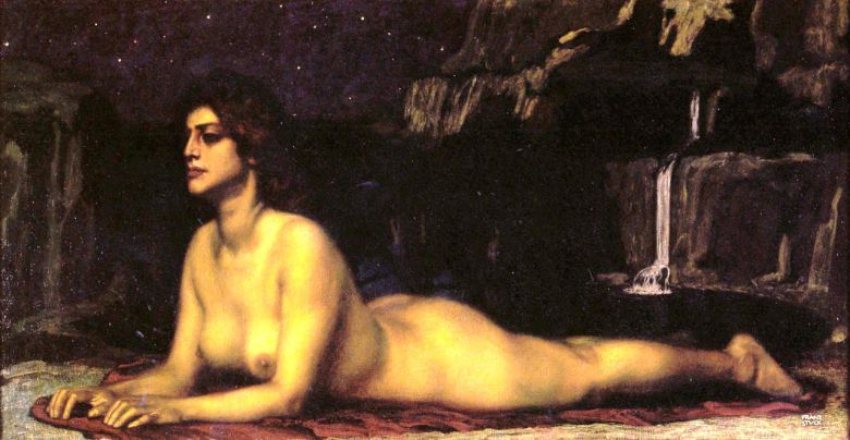 프란츠 폰 슈투크, 스핑크스, 1904, 캔버스에 유채, 83x157cm, 다름슈타트 헤센 주립 박물관