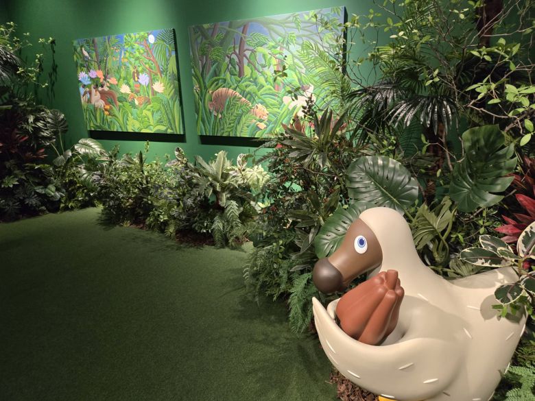 서울 잠실 롯데뮤지엄에서 열린 ‘아뜰리에 가나’에 마련된 예술작품 전시 공간. 정석준 기자