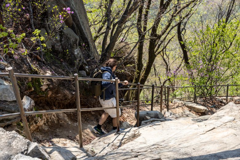 자운암 능선 등반로