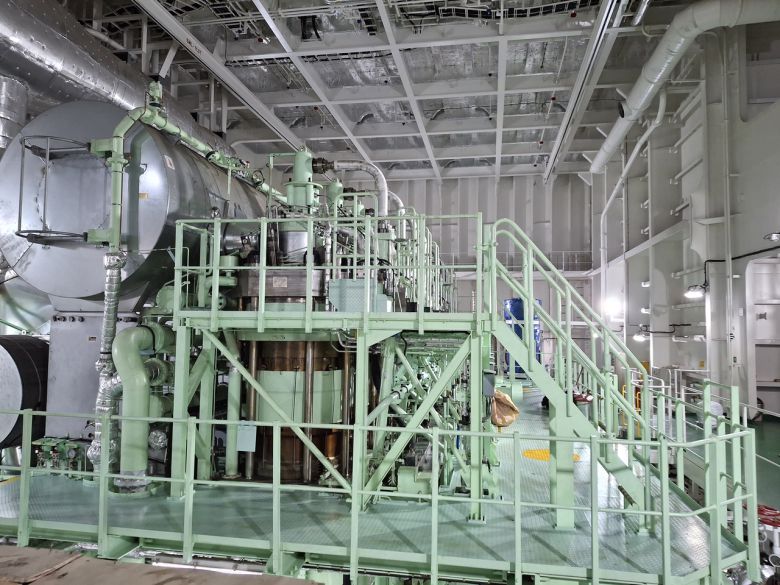 HMM펄호 선내에 있는 헬스장 [김성우 기자]