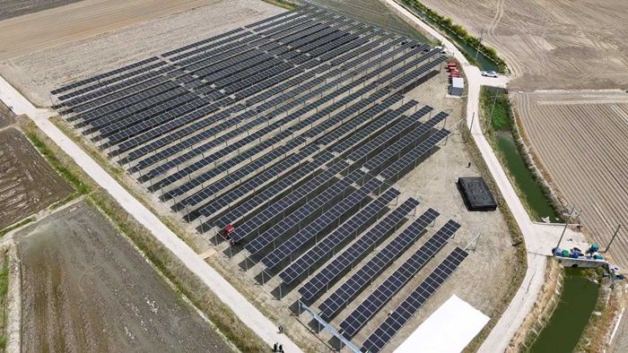 전남 영광군 월평마을에 설치된 태양광 단지.