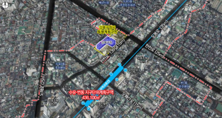 강북구 수유동192-59번지 일대 위치도. [서울시]