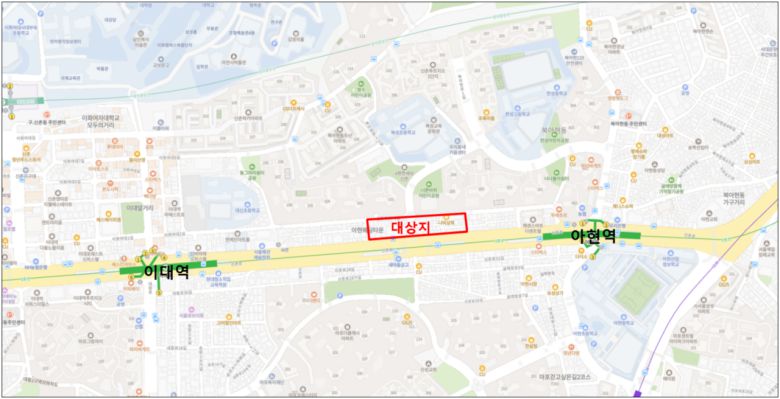 북아현4구역 재정비촉진지구 위치도. [서울시]